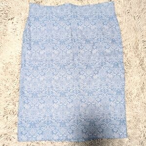 Attyre New York Blue Patterned Skirt- Size 14